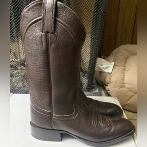 Carter's Handmade Boots Men's Chocolate Buffalo Leather Boots Leather with box